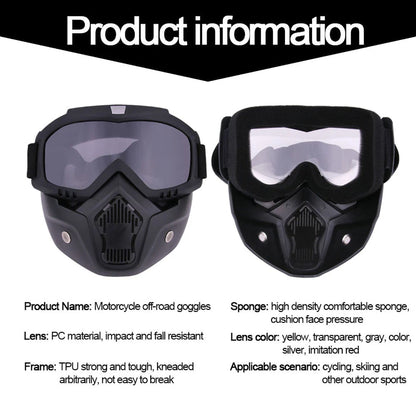 Protective Motorcycle Face Mask Removable Full Face Tactical Motorcycle Helmet Goggles Riding Motocross Glasses Moto Accessories