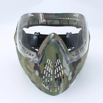F1 Full Face Tactical Mask With Single Layer Paintball Safety Anti-fog Goggle Tactical Mask Tactical Airsoft Equipment F0022