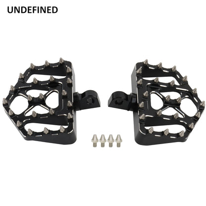 Wide Floorboards MX Foot Pegs Footrest Driver Pedals for Harley Touring Road King Street Glide 86-2023 Softail Fatboy Dyna FLD