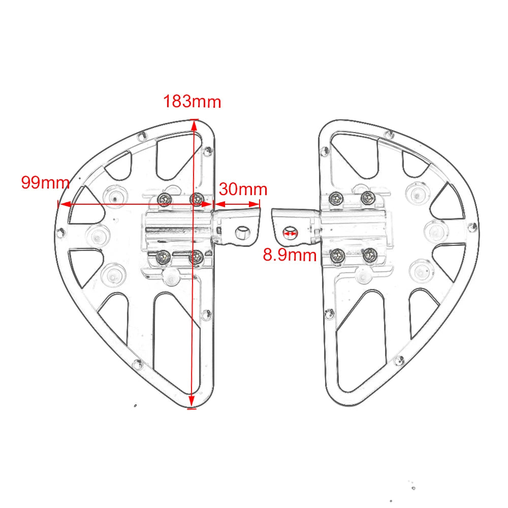 Motorcycle Driver Floorboard Male Mount Rear/ Front Foot Rest Pegs Pedal Black/Chrome For Harley Softail Touring Dyna Road Glide