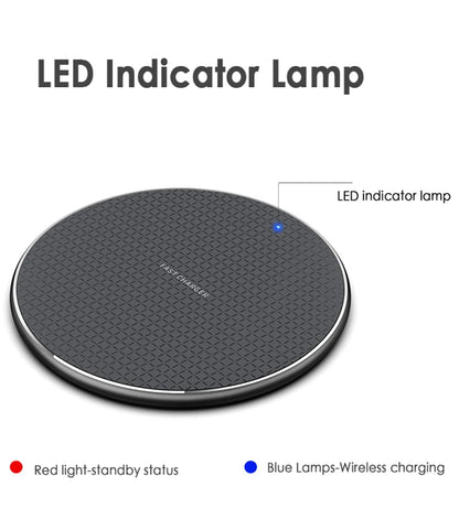 15W Wireless Charger Fast Charging Pad for Samsung S20 S10 Note 20 10+ S9 iPhone 11 12 Pro Xs Max X 8 Metal Wireless Charge Dock
