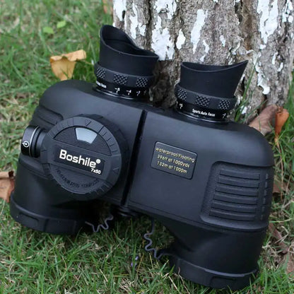Profissional Telescope Boshile 7x50 Compass Binoculars Waterproof Floating HD Bak4 Powerful Nitrogen NavigatioHiking Hunting