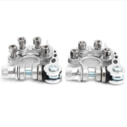 In Stock  6-24V Tin Plated Brass Connector Clamp Quick Release Adjust Disconnect Multi Link Battery Terminal  Positive &Negative