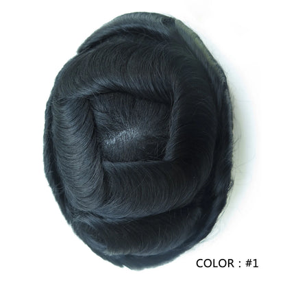 Full Swiss Lace base Blonde Hair toupee for Men indian remy hair Bleached Knots  Natural Hairline hair System for Man