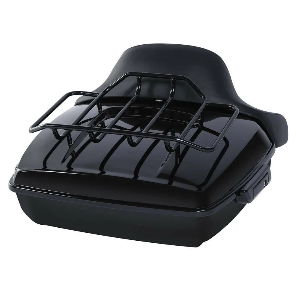 Motorcycle Chopped Trunk Backrest Rack For Harley Touring Road King Road Glide Street Glide 2014-2025