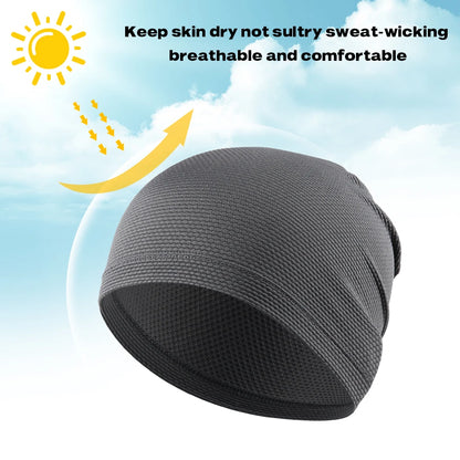 2PCS Quick-drying Running Caps Summer Breathable Cool Sports Hats Outdoor Cycling Hiking Baseball Skullies Stretchy Beanies Hat