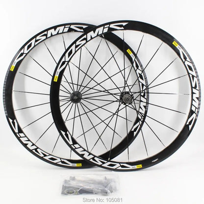 Newest 700C 40mm Road bike 6061 Aluminum alloy bicycle wheelset clincher rim Thru Axle center lock Disc brake hub for 8/9/10/11S