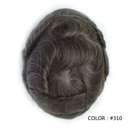 Full Swiss Lace base Blonde Hair toupee for Men indian remy hair Bleached Knots  Natural Hairline hair System for Man