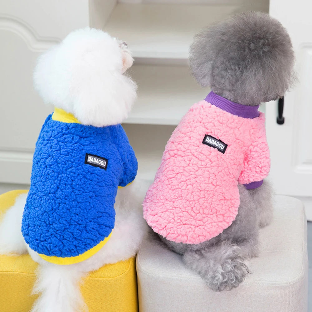Winter Pet Dog Sweater Polar Fleece Warm Dog Clothes for Small Dog Coat Thicker French Bulldog Clothes Chihuahua Dog Accessories