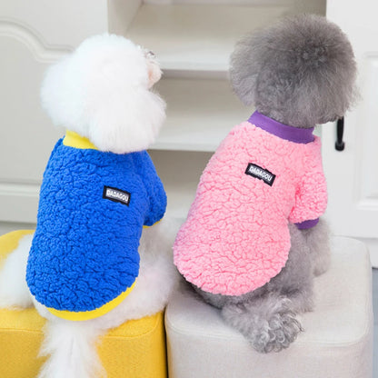 Winter Pet Dog Sweater Polar Fleece Warm Dog Clothes for Small Dog Coat Thicker French Bulldog Clothes Chihuahua Dog Accessories