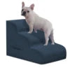 Mesa Lemon Dog Steps 3-Step Pet Ramp Stairs for Small Dogs & Cats Non-Slip Removable Easy Clean Cover