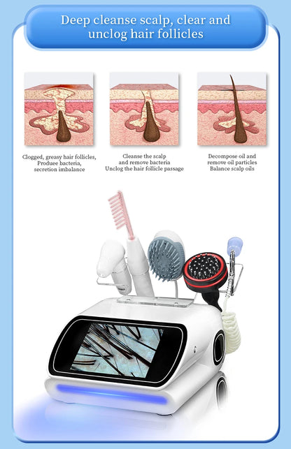 Multifunctional 5 in 1 Portable Deep Cleaning Skin Analyzer Scalp Care Salon Home Use Beauty Equipment Hair