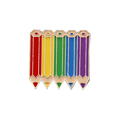 Rainbow Pin Gay Pride Brooch Cartoon Sheep Heart Enamel Lapel Pins Clothes Brooches Unisex Jewelry Gift Rainbow pencil Pin Badge