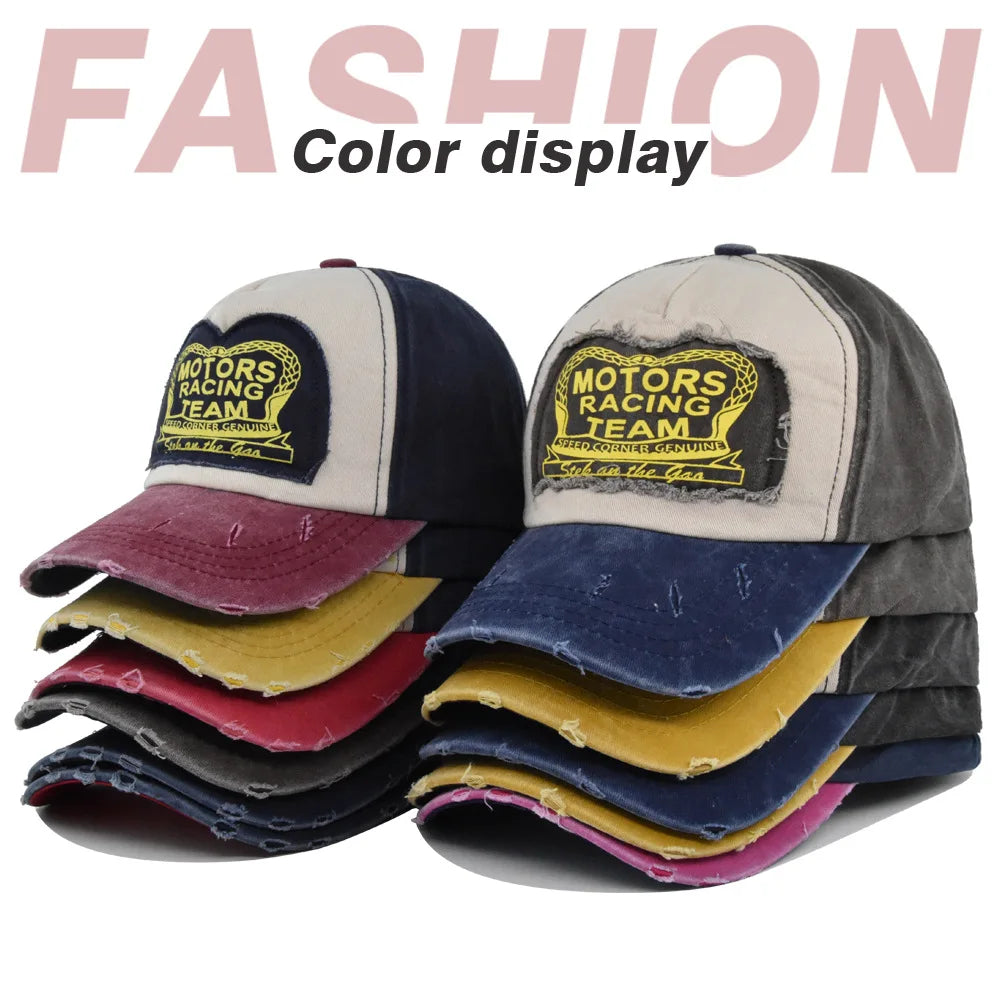 Baseball Cap Snapback Hat MOTORS RACING TEAM Sun hat Spring Autumn baseball cap Sport cap Hip Hop Fitted Cap Hat For Men Women