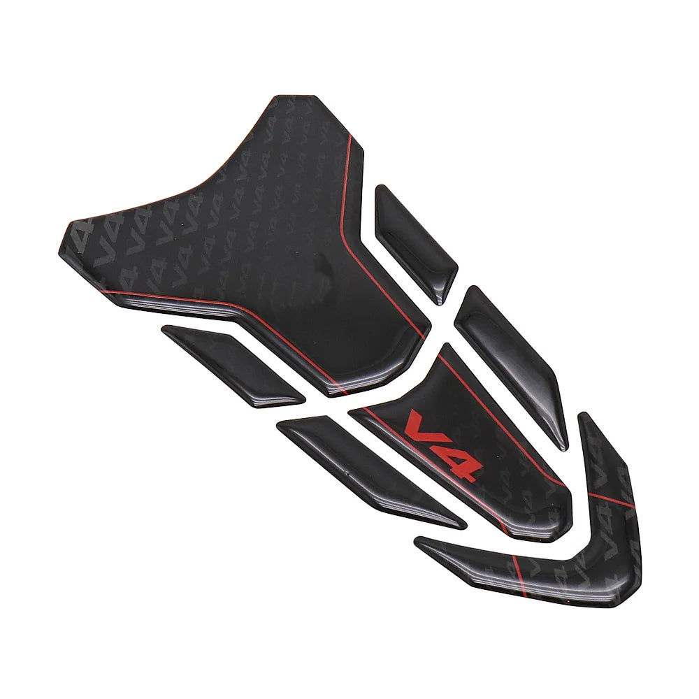Motorcycle Sticker 3D Gel Fuel Tank Side Pad Fishbone Applique Moto Protection Board Kit FOR Ducati Streetfighter Panigale V4 S