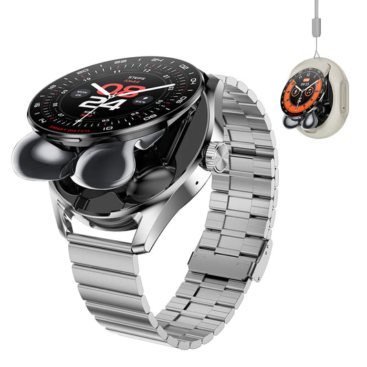 2 in 1 Smart Watch with Wireless Earbuds BT Call  Music Health Rate Blood Pressure Tracker Headset Smart Watch 2025
