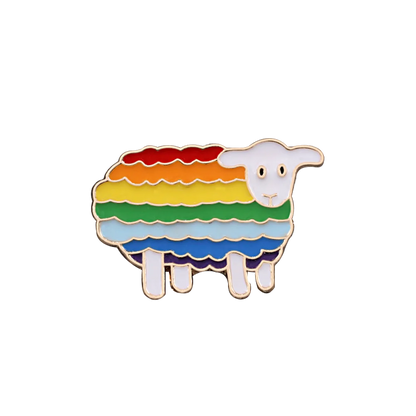 Rainbow Pin Gay Pride Brooch Cartoon Sheep Heart Enamel Lapel Pins Clothes Brooches Unisex Jewelry Gift Rainbow pencil Pin Badge
