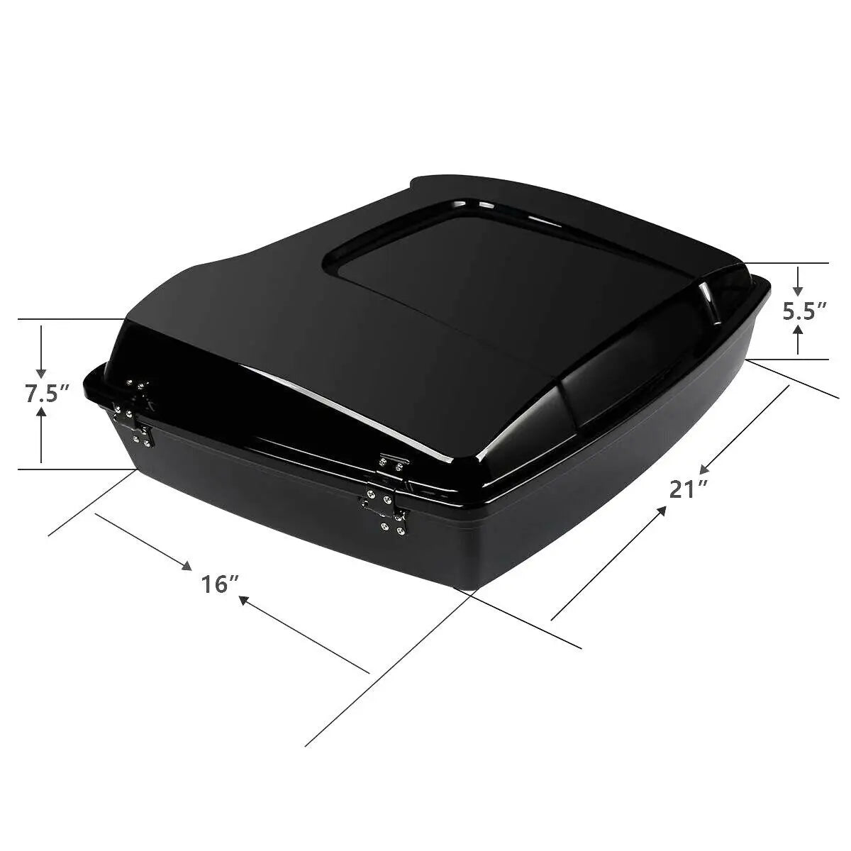 Motorcycle 5.5" Razor Trunk +Top Rack & Backrest For Harley Touring  Road King Street Electra Glide 1997-2013 2012