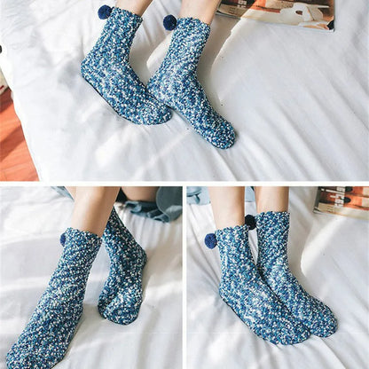 1 pair New fashion Harajuku fashion women Cake funny kawaii socks coral velvet cake floor socks chrysanthemum yarn sleep socks