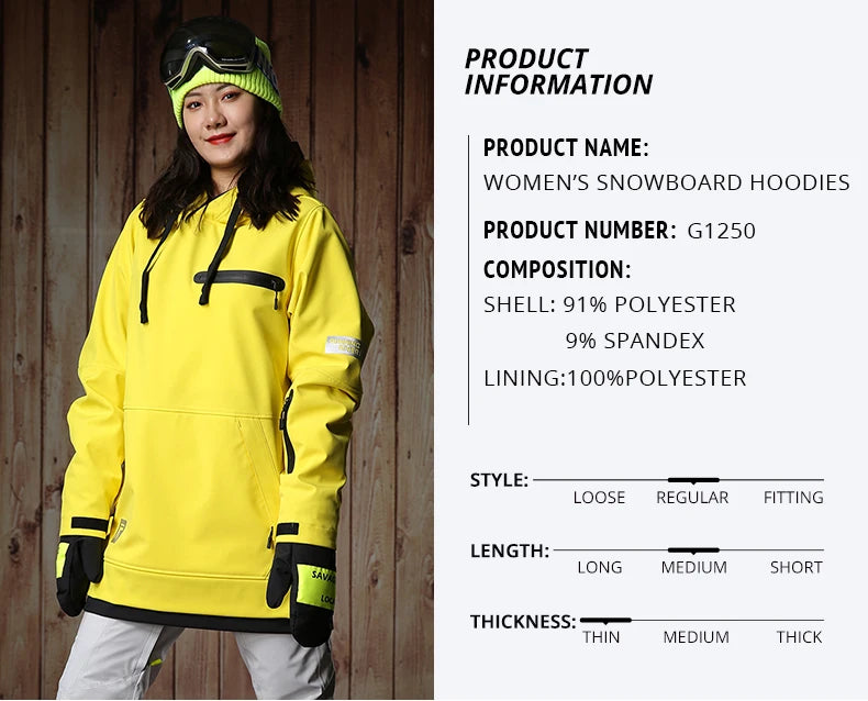 RUNNING RIVER Women ski Snowboarding Hoodie  High Quality Hooded outdoor Sports Snowboard Jacket 1250
