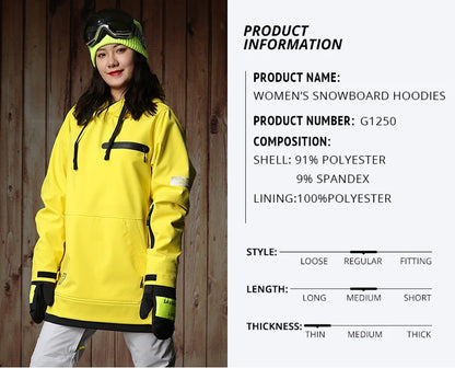 RUNNING RIVER Women ski Snowboarding Hoodie  High Quality Hooded outdoor Sports Snowboard Jacket 1250