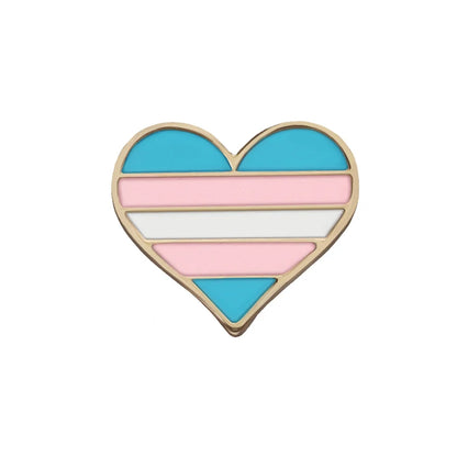 LGBT Flag Rainbow Heart Brooch Peace and Love Enamel Pins Clothes Bag Lapel Pin Gay Lesbian Pride Icon Badge Unisex Jewelry Gift