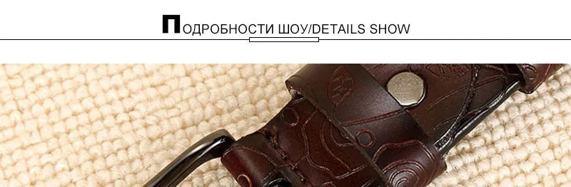 Fashion Design Floral Pattern Rose Red Genuine Leather Female Belt Women's Pin Buckle Metal Belts 28mm Wide 2023 FCO082