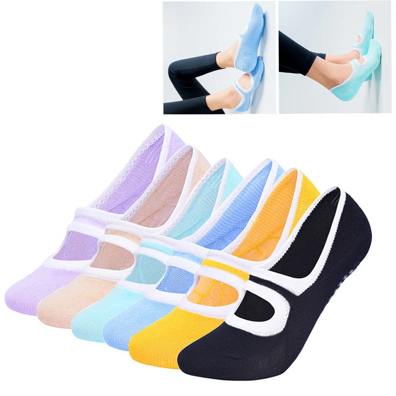 New Women High Quality Bandage Yoga Socks Anti-Slip Quick-Dry Damping Pilates Ballet Fitness Socks Breathable Gym Sports Socks