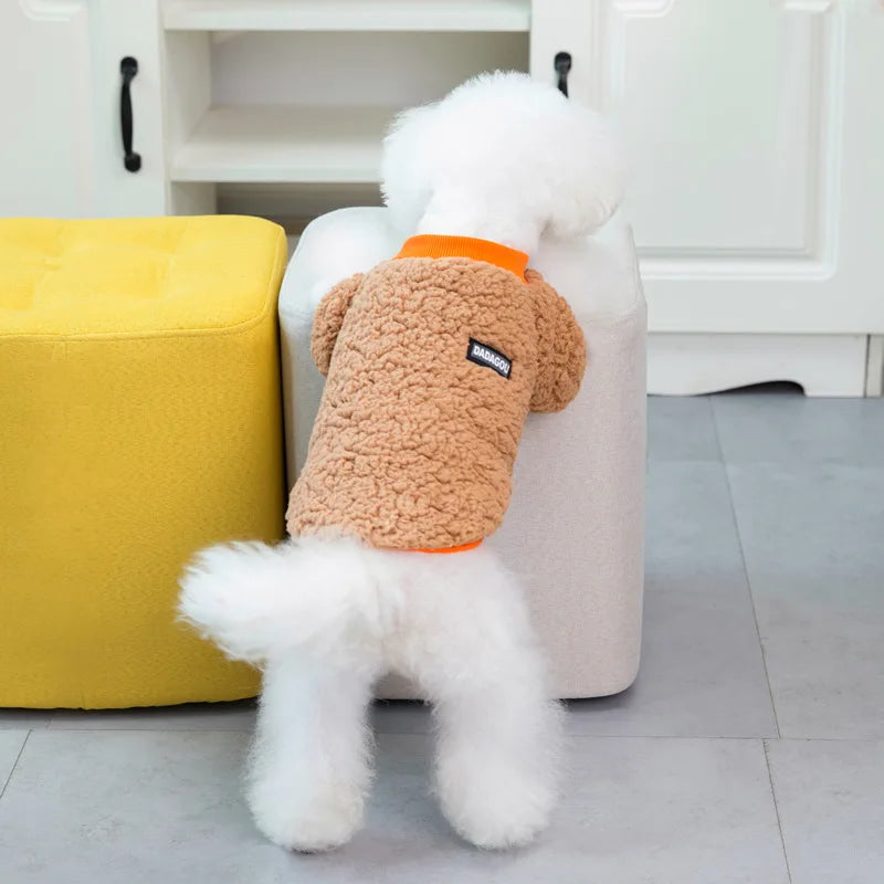 Winter Pet Dog Sweater Polar Fleece Warm Dog Clothes for Small Dog Coat Thicker French Bulldog Clothes Chihuahua Dog Accessories