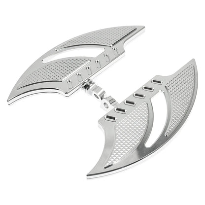 Motorcycle Front Floorboards Passenger Footboard Male Mount Foot Pegs Black/Chrome Footrest For Harley Softail Dyna XL Touring