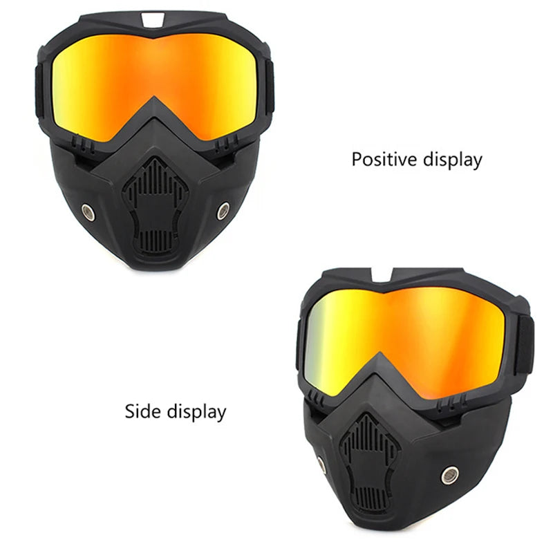Protective Motorcycle Face Mask Removable Full Face Tactical Motorcycle Helmet Goggles Riding Motocross Glasses Moto Accessories