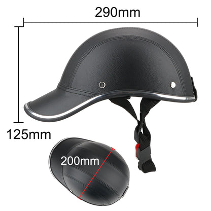 LEEPEE For Cafe Racer Chopper Scooter Safety Hard Hat Half Face Vintage Summer Cap Motorcycle Half Helmet Baseball Cap Style