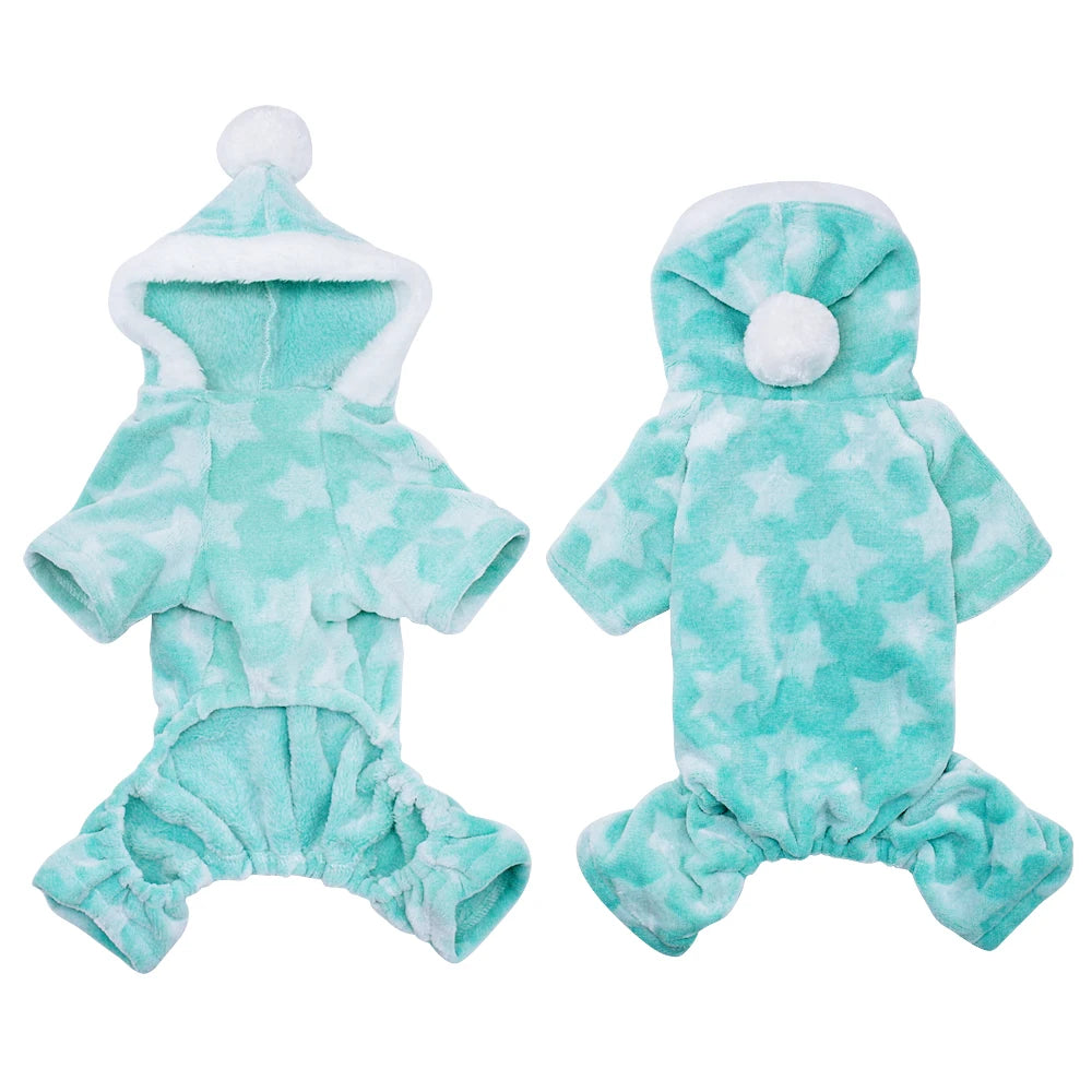 Cute Soft  Cat Dog Clothes for Small Dogs Winter Warm Cat Dog Clothing Coat Fleece Dogs Jumpsuit Outfit for Chihuahua Puppy