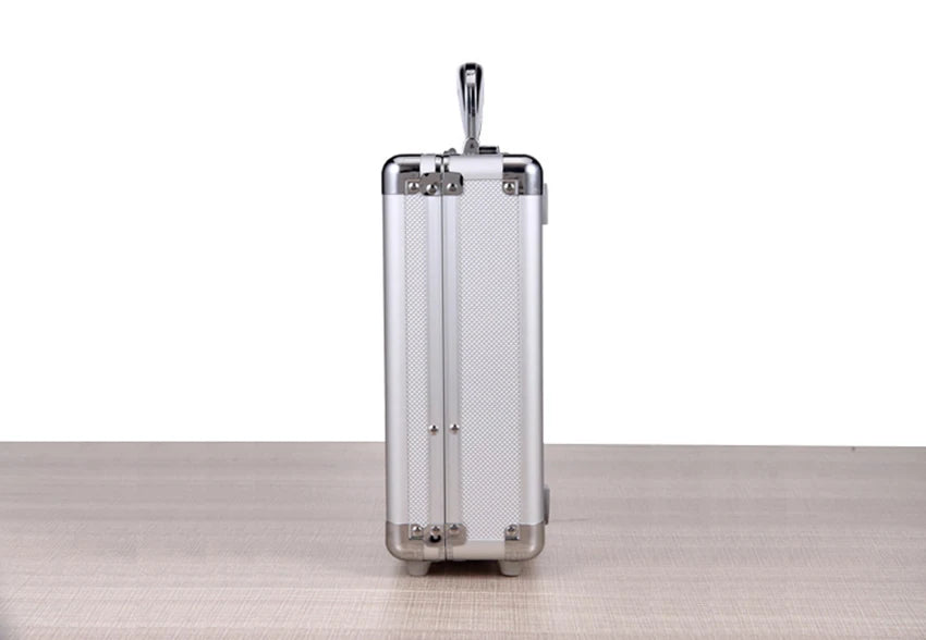Aluminum Hard Case Passwords ToolBox Black / Silver Briefcase Metal Carrying Case Equiment Tool Box Organizer Holder ящик
