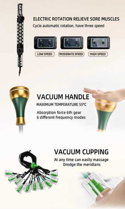 Multi-Functional Body Relaxation Relieve Fatigue Guasha Vacuum Body Slimming Rolling Massage Machine