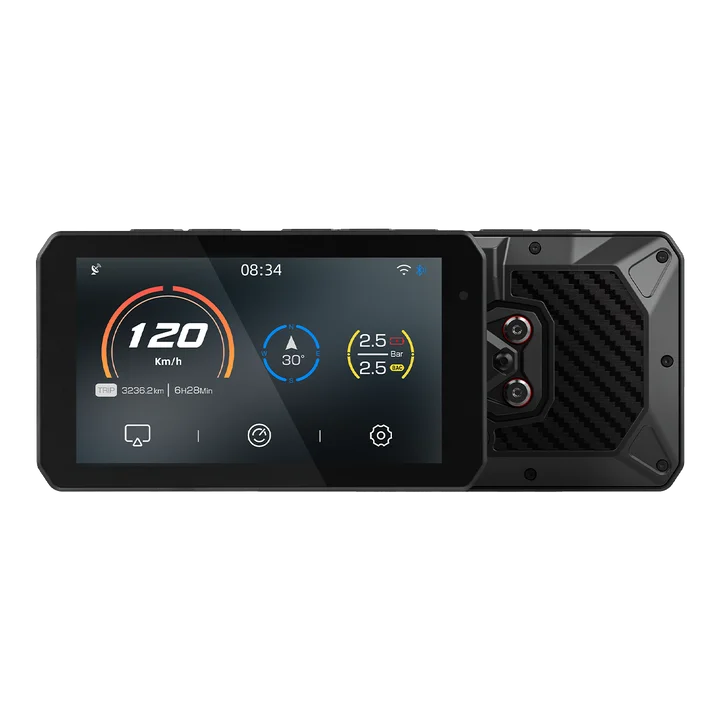CHIGEE AIO-5 Play Carplayer Carplay Motorcycle Screen Dual Dash Cam With Wifi
