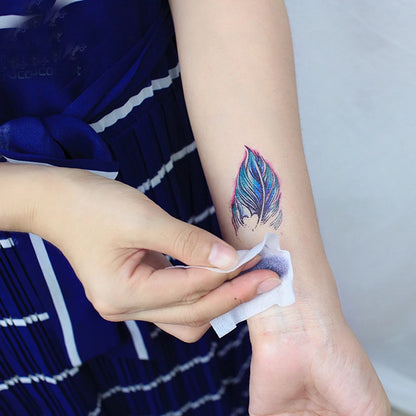 12Pcs Rainbow Temporary Tattoo Waterproof Body Art Butterfly Flower Arm Fake Tattoo Facial Stickers for Pride Festivals