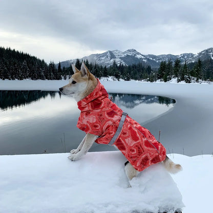 Winter Pet Dog Clothes for Large Dogs Warm Waterproof Dog Clothing Coat Thicker Cotton Padded Dog Jacket Pitbull French Bulldog