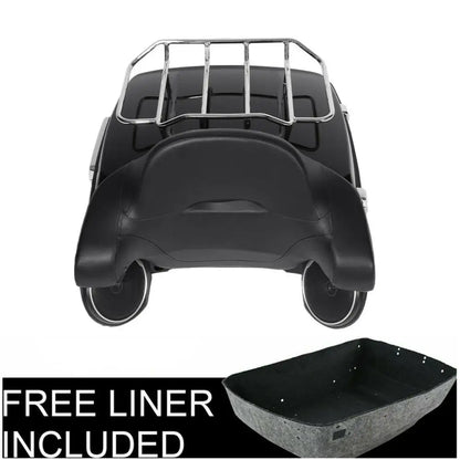 Motorcycle King Trunk Backrest Rack Light Speakers For Harley Touring Electra Glide 2014-2025