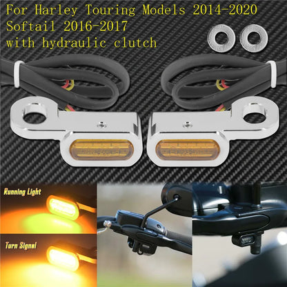 Motorcycle LED E Mark Turn Signal Light Indicator Mini Running Lamp For Harley Softail Touring Sportster XL 883 1200 FLHX Fatboy