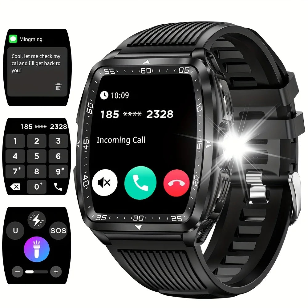 SENBONO KT83 Outdoor Sports Square Smart watch Answer Call Big Battery Fitness Tracker Waterproof Smartwatch Men for IOS Android
