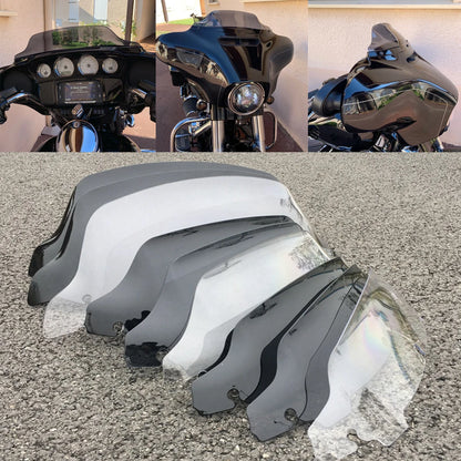 Black/Light blue/Clear4.5'' 7"10.5'' Windshield Fairing Windscreen Cover For Harley Electra Street Glide Touring 2014-2019