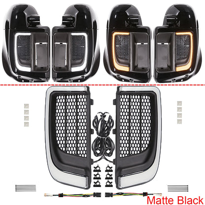 Motorcycle LED Fairing Lower Grills Light For Harley Touring Street Electra Glide Tri Glide FLHTKSE CVO Limited FLHTCU