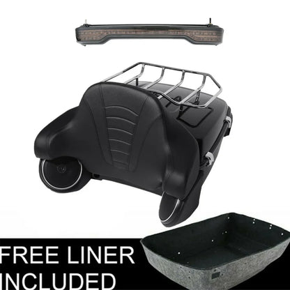 Motorcycle King Trunk LED Tail Light Speakers For Harley Touring Road King Street Glide Electra Glide 2014-2025