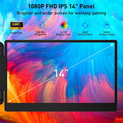 For Windows 1080P FHD IPS for Multiple Device LCD Display Gaming Monitor Portable Laptop Screen Extender