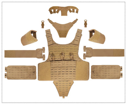YAKEDA full protective plate carrier breathable wear vest training CS vest outdoor camping equipment molle Hunting vest