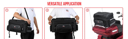 Motorcycle Travel Luggage Top Bag Tail Bags Trunk Bags with Bar Straps For Touring Road King Street Glide Road Glide Accessories