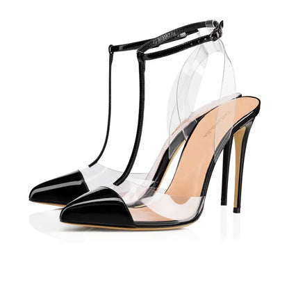 Tailingjia Transparent Sandals Pvc Women High Heel Sandals Ladies Shoes