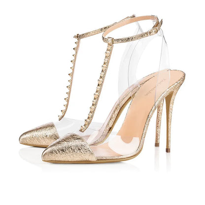 Tailingjia Transparent Sandals Pvc Women High Heel Sandals Ladies Shoes