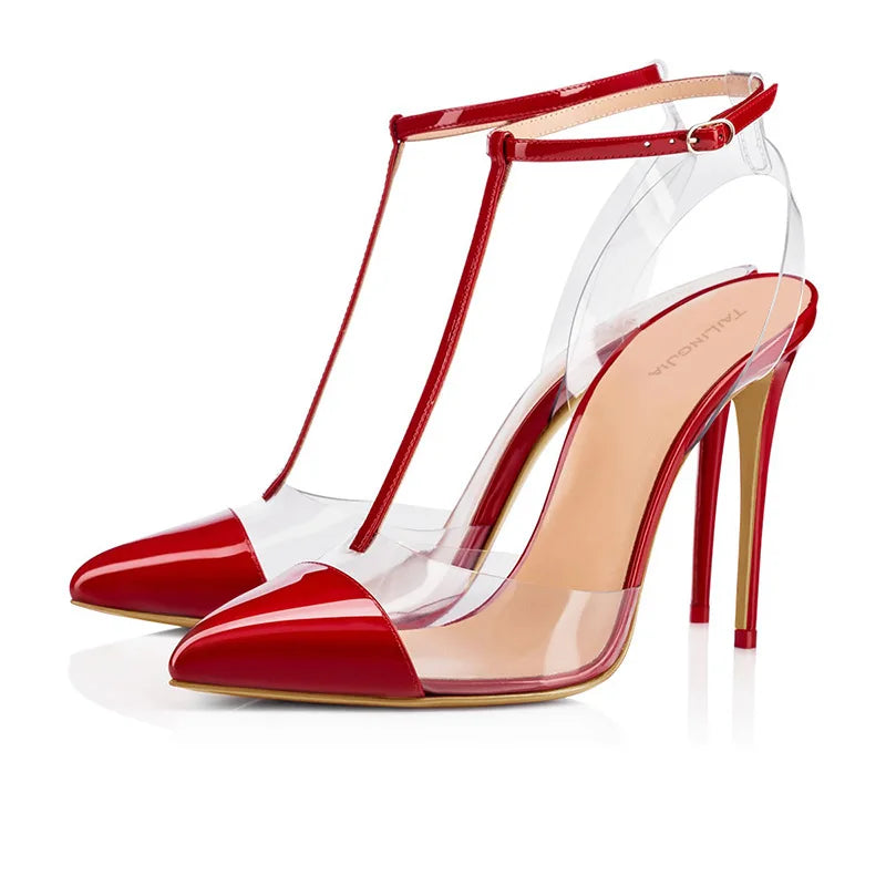 Tailingjia Transparent Sandals Pvc Women High Heel Sandals Ladies Shoes